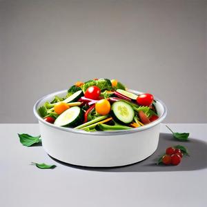 500ml 750ml 900ml 1300ml 1450ml Grade <b>Disposable</b> Aluminum Foil Paper Salad Bowl Fast Food Packing Container With <b>Lid</b> - Product Image 2
