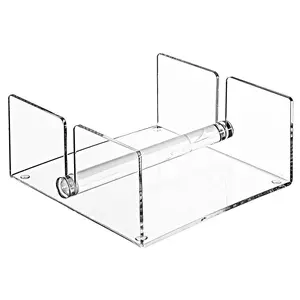 Gk Clear Acryl Keuken Servet Houder Rack Met Center Bar Gewogen Armen, Fabriek Prijs Acryl Tissue Note Toiletpapier Houder