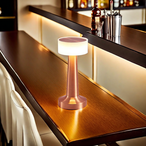 Expédition d'usine Led Rétro Or Lampe De Table Rechargeable Capteur Tactile Sans Fil Lampe De Bureau Pour Bar Restaurant Café Salon R - Product Image 1