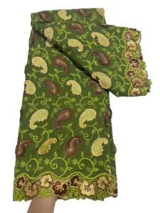 Tissu en maille de polyester respirant et doux à 100 %, dentelle à motif floral 3D, articles en stock pour robe femme - Product Image 2