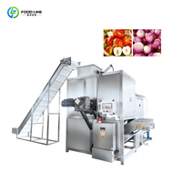 Industriële stoomschilmachine van 3-5 ton per uur, volautomatische aardappel- en wortelverwerkingslijn, continue stoomschiller