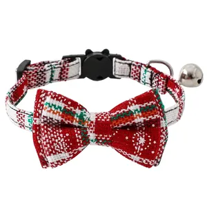 <span class=keywords><strong>Collar</strong></span> de gato de terciopelo navideño con pajarita campana ajustable de 7-12 pulgadas para gatitos gatos adultos para niño niña suministros para mascotas para perros - Product Image 5