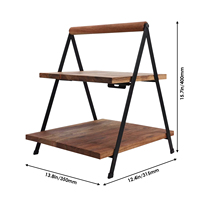 Présentoirs à étages en bois pour événements commerciaux, Présentoir à cupcakes empilable en bois, Table à desserts en bois style ferme
