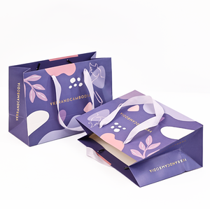 Bolsa de papel con asa de lujo personalizada, venta al por mayor, regalo de compras, bolsas para pequeñas empresas, tienda minorista para ropa, bolsa de papel artística con cinta - Product Image 5