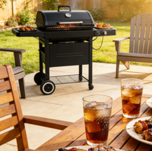 <span class=keywords><strong>Barbecue</strong></span> à charbon de <span class=keywords><strong>bois</strong></span> vertical de type baril, populaire aux États-Unis pour les fêtes en plein air - Product Image 5