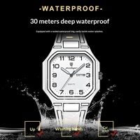 Montres à quartz POEDAGAR 608, style étudiant, boîtier en métal inspiré des bandes dessinées, résistantes à l'eau pour le mouvement