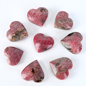 Chất lượng cao hình trái tim đá tự nhiên đánh bóng thạch anh đá quý pha lê rhodonite hình trái tim cho món quà - Product Image 2