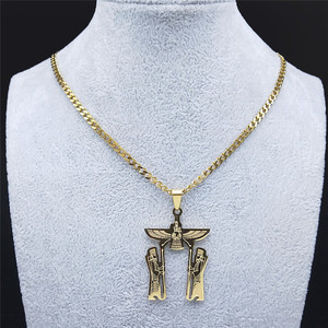 Colgante de Acero Inoxidable Ahura Mazda, Estilo Zoroastriano Iraní, Corte del Imperio Persa - Product Image 5