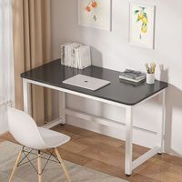Escritorio de Oficina Rectangular de Madera Moderno y Elegante para el Hogar, Estudio y Uso en Edificios de Oficinas, Diseñado para Escribir y Trabajar con la Computadora