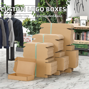 Bán Buôn Biểu Tượng Tùy Chỉnh Bưu Phẩm Giấy Đóng Gói Hộp Thấp Moq 3-Hai Lớp Tái Chế Kraft Sóng Lông Quần Áo Giày Vớ Ráp - Product Image 2