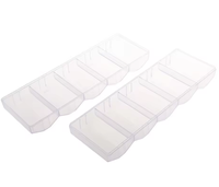 Vente en gros de plateau de rangement pour jetons de poker de 43 à 45 mm avec couvercle, en acrylique transparent mat, accessoire de casino pour transporter 100 jetons ronds