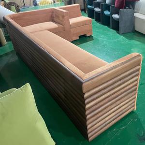 Sofá Moderno Personalizado para Sala de Estar con Diseño Único de Placa Trasera de Madera para Dormitorio y Uso en Hoteles - Product Image 5