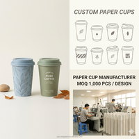 Gobelet à thé en papier triple paroi avec revêtement PLA anti-brûlure, approuvé par la FDA, pour Chai Latte et tisanes, avec impression personnalisée écologique