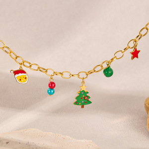 Bracelet en acier inoxydable à la mode transfrontalier d'Europe et d'Amérique, accessoire polyvalent personnalisé pour le Noël des femmes - Product Image 5