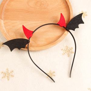 MIO gros Halloween client décoration <span class=keywords><strong>diable</strong></span> cornes ailes noires bandeau de fête pour adultes enfants arc bandeaux - Product Image 2