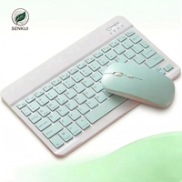 Neu Eingetroffenes Tragbares Kabelloses BT Mini-Tastatur & Maus Set 78-Tasten-Tastatur-Kombination für Mac PC iPhone iPad mit Android Windows