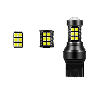 Luz LED de Señal de Giro Blanca Fría 1156 P21W BA15S 1157 BAY15D 3030 27SMD 7440 3157 7443 para Abarth, Luz de Reversa y de Freno, Nueva - Product Image 1