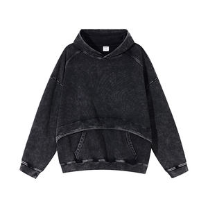 Personalizado Unisex liso con capucha cuello paneles bordado Impresión logotipo de alta calidad primavera personalizada algodón en blanco Sudadera con capucha para los hombres - Product Image 2