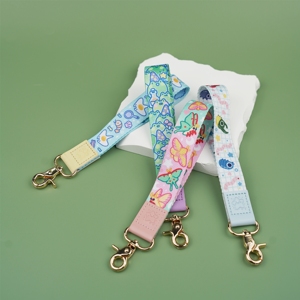 Custom <b>Polyester</b>+Leather Keychain Leather <b>Lanyards</b> Short Wrist Strap <b>Lanyard</b> - Product Image 4