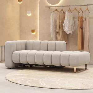 Taburete de Terciopelo de Lujo Nórdico para Pie de Cama, Sofá de Tres Plazas, Moderno, para Dormitorio, Estilo Imperial, Creativo, para Zapatos - Product Image 1