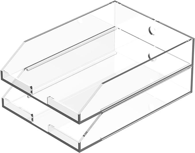 2pcs Modern Style Acrylic Desk File