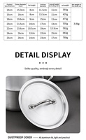Marmites et casseroles en aluminium épais et robustes, ustensiles de cuisine en acier inoxydable, ensemble de casseroles et de matériel de cuisson