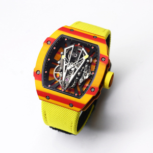 Reloj de Pulsera de Lujo con Tourbillon Esqueleto 2025, Combinación de Colores Rojo y Amarillo Vibrantes, Estilo Deportivo de Edición Limitada, Reloj de Alta Gama para Hombre - Product Image 2
