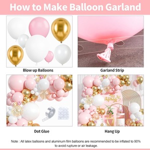 121 pezzo rosa e oro palloncino <span class=keywords><strong>set</strong></span> di <span class=keywords><strong>compleanno</strong></span> per <span class=keywords><strong>bambina</strong></span> baby shower decorazione per festa di nozze - Product Image 3