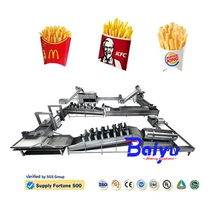 Commercial Process Flow Chart Fried Potato Chip Maker Machine Set French Fries Manufacturing Plant