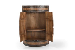 Barra de bar de madera de medio barril, la más vendida, con acabado en nogal marrón, material de madera de mango, precio al por mayor - Product Image 6