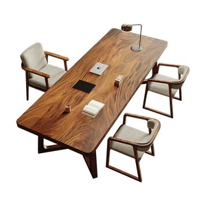 Ensemble de table et chaises de salle à manger polyvalent en bois massif de noyer sud-américain, 6 pièces, meubles durables pour la salle à manger, pour tous les âges - Product Image 5