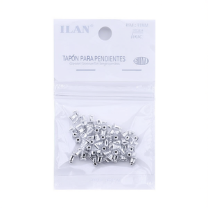 ILAN Fermacorda per Orecchini 10mm 60pz Placcato Argento Componenti per Gioielli - Product Image 2