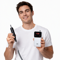 Ponceuse à ongles professionnelle portable JD201H populaire, faible bruit, vitesse réglable 0-30000 tr/min, moteur à balais rechargeable