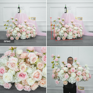 Arreglo Floral Artificial Mixto Rosa y Blanco al por Mayor para Decoración de Jardín, Bodas, Baby Shower y Mesa de Postres - Product Image 3