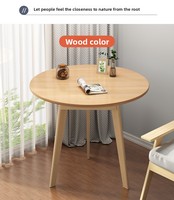 Table à manger ronde moderne personnalisée en bois massif, bureau de réception, ensemble de chaises de négociation, canapé, table basse d'appoint
