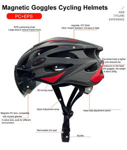Casco de <span class=keywords><strong>ciclismo</strong></span> moldeado integralmente de fábrica, casco de bicicleta ultraligero de carreras para hombres y mujeres, casco de motocicleta <span class=keywords><strong>con</strong></span> <span class=keywords><strong>gafas</strong></span> magnéticas - Product Image 4