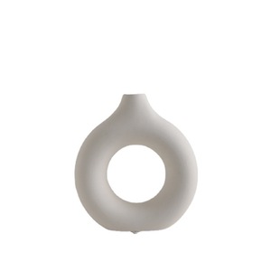 Jarrón de cerámica circular simple para decoración del hogar, artesanías creativas para sala de estar <span class=keywords><strong>con</strong></span> <span class=keywords><strong>flores</strong></span> <span class=keywords><strong>artificiales</strong></span> - Product Image 6