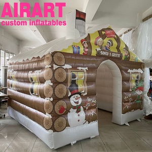 Casa inflable de santa, cabina de troncos para eventos de Navidad, <span class=keywords><strong>2021</strong></span> - Product Image 1