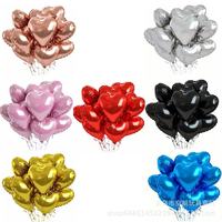 Ballons en aluminium en forme de cœur de 18 pouces, décoration de la Saint-Valentin, décoration de mariage, ballons gonflables en forme de cœur à l'hélium