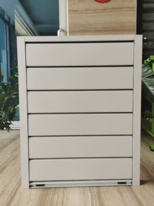 Volet persienne vertical amovible TOMA en alliage d'aluminium moderne avec panneau en verre, protection extérieure durable contre les moustiques - Product Image 6