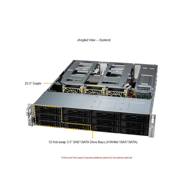 Supermicro AS-2015CS-TNR-01-G2 2U CloudDC A+ Server AMD EPYC 9455P 8x24TB SATA NVMe