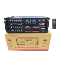 AV-8000BT Dijital 2.0 Kanal 200W*2 DJ Ev Stereo Amfisi Ses Sistemi Hoparlörü MP3 Çalar Karaoke Hoparlör Sistemi İçin