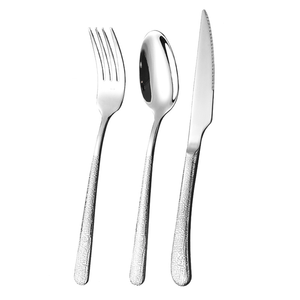 Kim cương hạt 304 thép không gỉ thực phẩm phương Tây dao nĩa muỗng bít tết khách sạn Cà Phê tráng miệng muỗng dày thiết lập dao kéo - Product Image 6