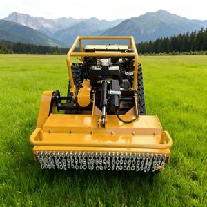 Tondeuse à gazon industrielle à chenilles 190cc, <span class=keywords><strong>quatre</strong></span> temps, haute puissance, télécommandée intelligente, type fléau, pour terrains en pente et arbustes - Product Image 2