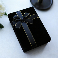 Boîtes cadeaux rigides en velours noir de luxe avec fermeture magnétique pour Noël, l'Aïd, Diwali, les mariages, les bagues, les colliers, les bracelets