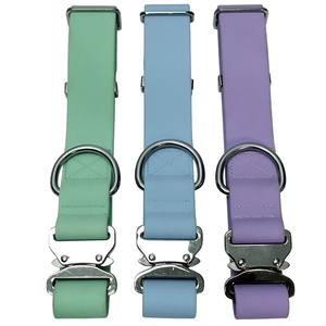 Waterproof PVC <b>Dog</b> <b>Collar</b> Thick Wide Heavy Duty <b>Collar</b> with Quick Release Buckle & Luxury Hardware for Medium <b>Large</b> <b>Dogs</b> - Product Image 3