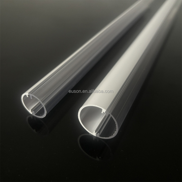 26mm Diameter White Milky Transparent Polycarbonate LED Light Diffuser Tube Housing Chinese Co-Extrusion Pipe Profile Lens Cover