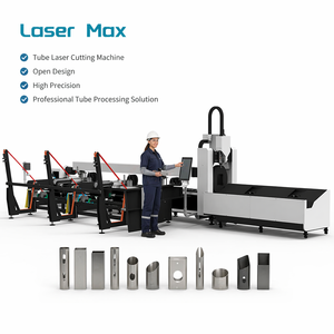 Machine de découpe laser à fibre avec chargement automatique pour tubes en acier ronds et carrés, chargement par magazine automatique en lot avec intelligence artificielle - Product Image 1