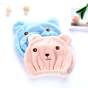 Bonnet de séchage épaissi motif ours de dessin animé, super absorbant, séchage rapide, serviette de douche, bandeau de séchage de cheveux style coréen - Product Image 4
