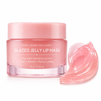 Masque Lèvres Hydratant Nuit au Collagène Végétalien PDRN Effet Gelée – Baume Réparateur pour Lèvres Sèches et Gercées